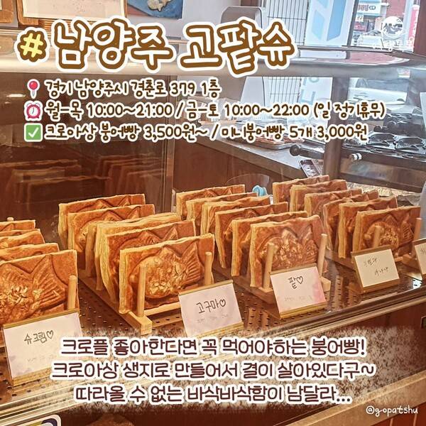 남양주 고팥슈 다산점 붕어빵 ⓒ여행톡톡