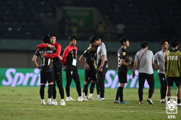 한국 17세 이하 대표팀이 월드컵 조별 리그 전패로 대회를 마쳤다. 사진=KFA 제공