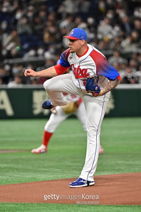 지난 3월 WBC에 출전한 야리엘 로드리게스의 모습. 게티이미지