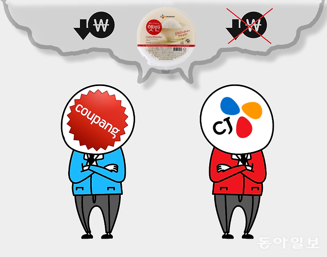 쿠팡과 제조업체 다툼이 본격화된 햇반 발주 중단 사태. 이후 범 CJ그룹 계열사와 쿠팡 간의 갈등이 표면화됐다.