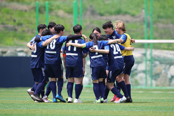 통합축구클리닉에 참여한 FC보라매. 한국프로축구연맹 제공