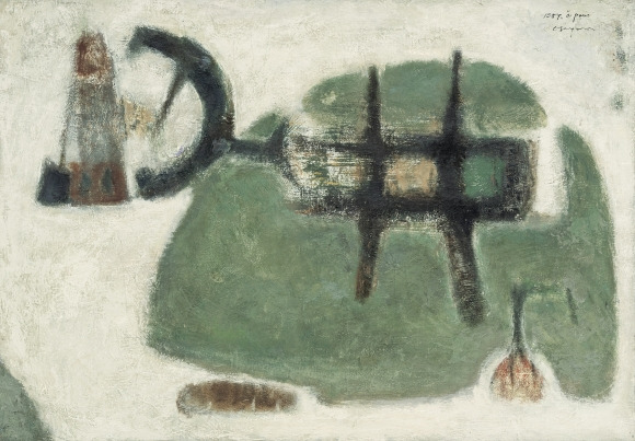 권옥연, 절규, 1957, 캔버스에 유채, 80.3 x 116.8cm 현대화랑 제공