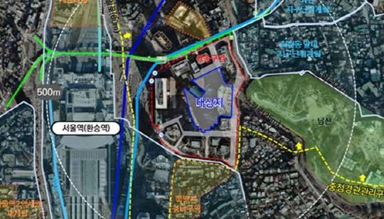 힐튼호텔 재개발 부지. 서울시 제공.