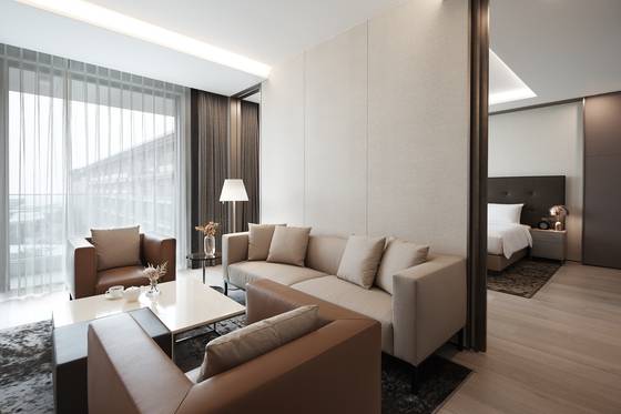 A deluxe suite room at Jeju Shinhwa World's Marriott [JEJU SHINHWA WORLD]