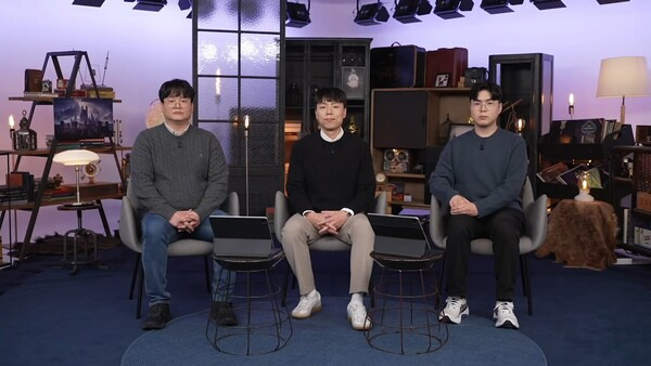 - 엔씨소프트 리니지2M 개발 소속 김환 캠프장, 이학주 사업실장, 전영수 PD