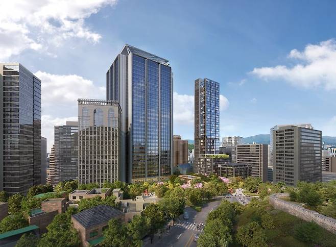 힐튼호텔 재개발조감도 ⓒ서울시 제공