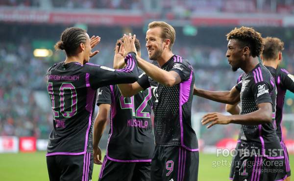 리로이 자네(왼쪽부터), 해리 케인, 킹슬리 코망(이상 바이에른뮌헨). 게티이미지코리아