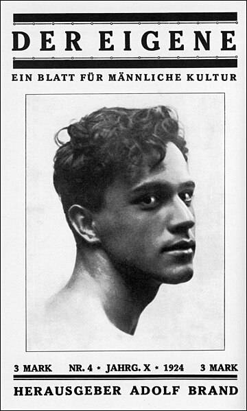 베를린에서 발행된 세계 최초 게이잡지 Der Eigene 표지.