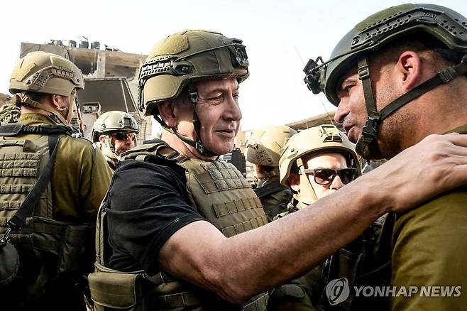 개전후 처음으로 가자지구를 방문한 베냐민 네타냐후 이스라엘 총리 [AFP 연합뉴스 자료사진. 재판매 및 DB 금지]