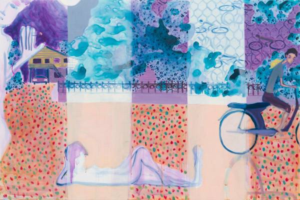 미코 벨드캄프 작 ‘밤 속으로’. 2023년, 캔버스에 유채와 아크릴, 101.5×152.5㎝. BB&M갤러리 제공