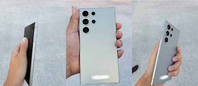 [서울=뉴시스] 28일 업계에 따르면 삼성전자는 지난 24일 유럽연합 지식재산청(EUIPO), 영국 지식재산청(IPO)에 'AI 폰', 'AI 스마트폰' 상표를 등록했다. 사진은 트위터리안 데이비드 마틴이 갤럭시 S24 울트라 모델이라고 공개한 사진. IT 전문 매체 폰아레나 등은 해당 사진이 유력한 렌더링이라고 전망했다. (사진=데이비드 마틴 엑스 캡처) *재판매 및 DB 금지