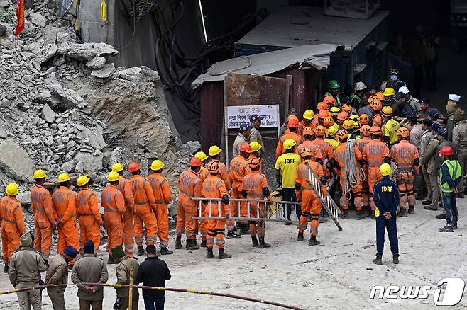 위의 장면을 확대한 사진. 2023.11.29 ⓒ AFP=뉴스1 ⓒ News1 우동명 기자