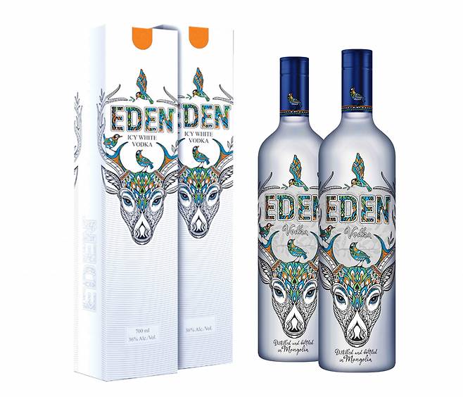GS25에서 판매되는 몽골 보드카 에덴 [GS25 제공]