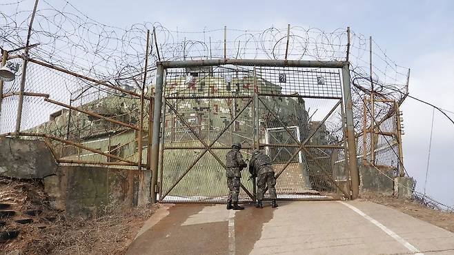 '통일역사유물'로 선정된 고성 GP [문화재청 제공]