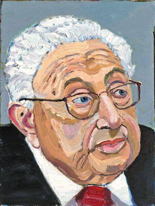 부시가 그린 키신저 - 조지 W 부시 전 미국 대통령이 그린 헨리 키신저 전 미 국무장관의 초상화. /로이터 뉴스1