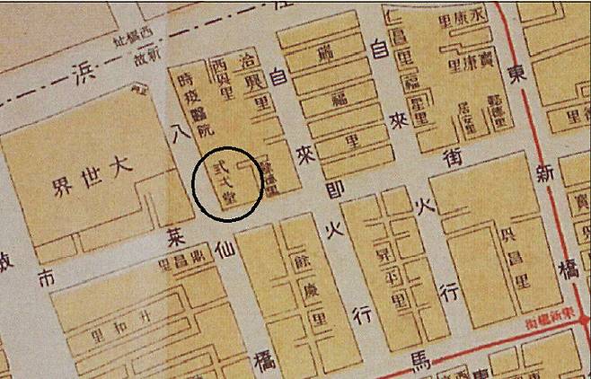 1926년 7월16일 김단야가 ‘6·10만세 상황’을 보고한 삼일당 위치. ⓒ 김광재