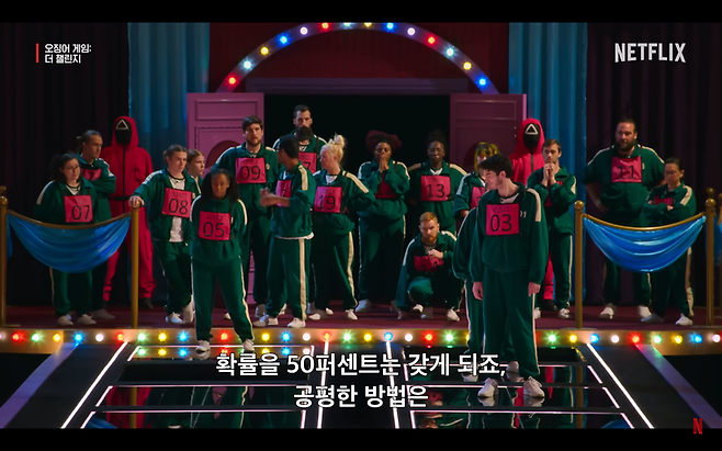 ▲ 지난달 공개된 넷플릭스 '오징어게임: 더 챌린지'. 넷플릭스코리아 유튜브 갈무리.