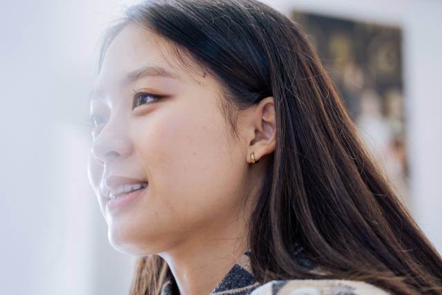 ▲<프레시안>은 지난달 28일 충북 충주의 한 작업실에서 5년차 빌더 목수 22살 이아진씨를 만났다. ⓒ황지현