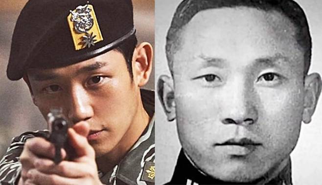 극중 오진호(정해인) 소령과 특전사 김오랑 중령