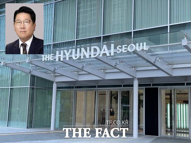 더현대 서울이 오픈 2년 9개월 만에 연매출 1조 원을 돌파했다. 사진 우측 상단은 정지선 현대백화점그룹 회장 /더팩트 DB·현대백화점그룹