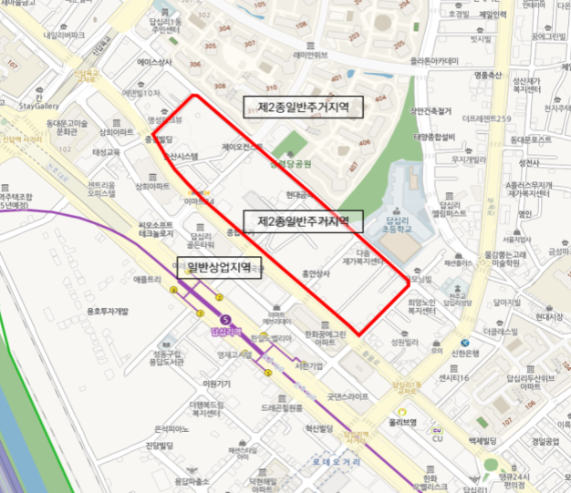 서울 동대문구 답십리동 489 일원 위치도. 서울시 제공