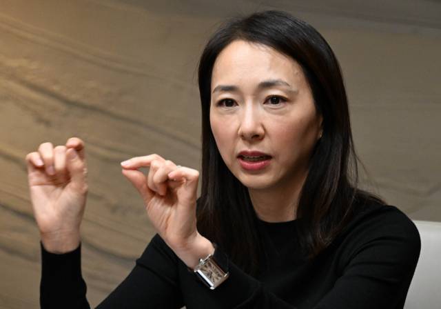 최현정 SCK컴퍼니 식음개발담당 실장이 1일 서울 중구 스타벅스코리아에서 본지와 인터뷰를 갖고 있다. 성형주 기자