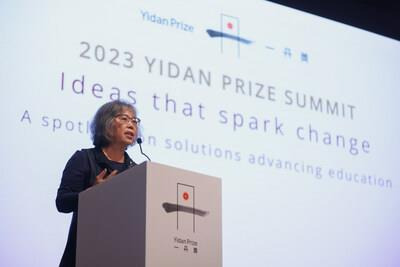 Professor Michelene Chi, 2023 Yidan Prize for Education Research Laureate opens the panel, 'Rethinking how we teach based on how students learn: putting theory into practice'.
