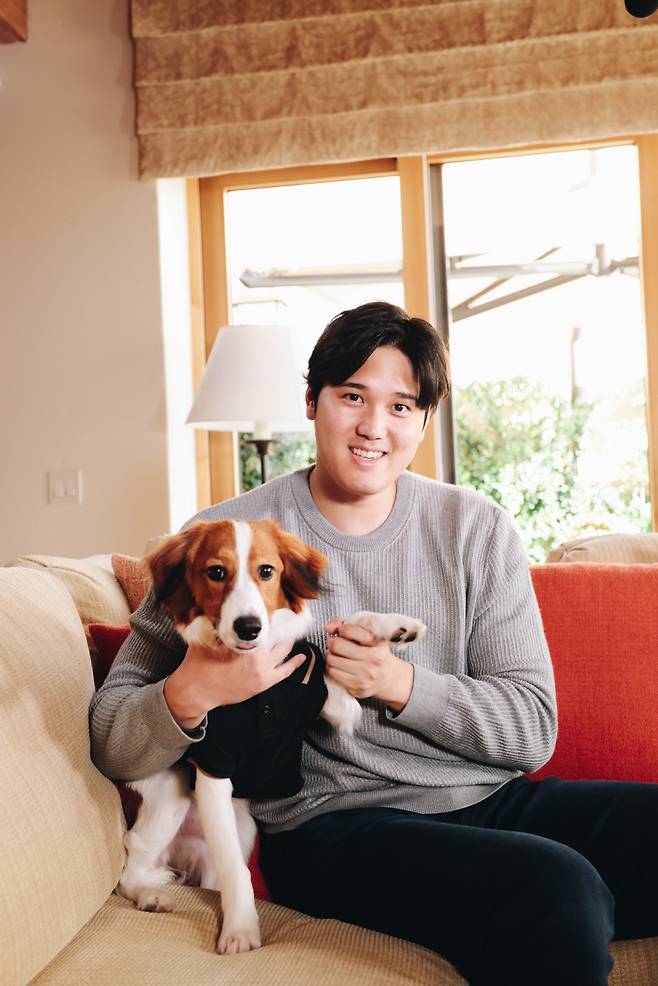 오타니는 지난달 MVP에 선정된 직후 MLB 네트워크와 가진 화상 인터뷰 때 공개한 자신의 반려견의 이름조차도 현지 매체들에 알려주지 않았다. 사진=MLB.com 캡처