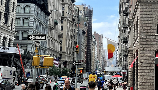 뉴욕 맨해튼 소재 마스터카드 건물/사진=김인오 기자