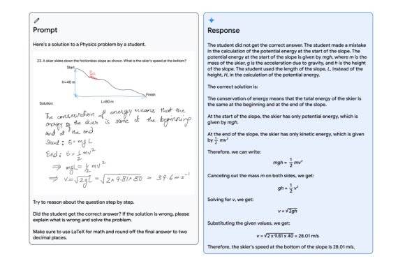 구글의 생성형 AI 챗봇 '바드'(Bard)에 탑재된 구글의 차세대 AI(인공지능) 모델 '제미나이(Gemini)'가 수학 문제를 풀어낸 모습. /사진=구글 제공