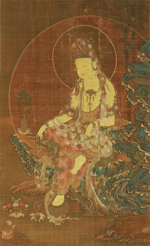 서구방, '수월관음도' 166.5x101.5cm, 1323. 일본 센오쿠 하쿠코칸 소장