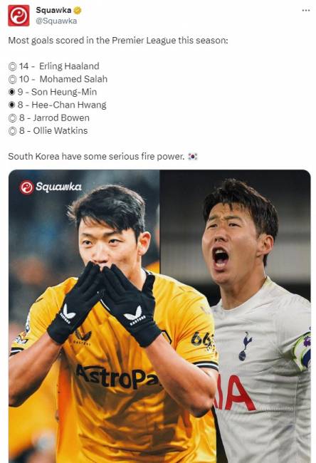 ▲ 구통계매체 ‘스쿼카’ SNS 캡처