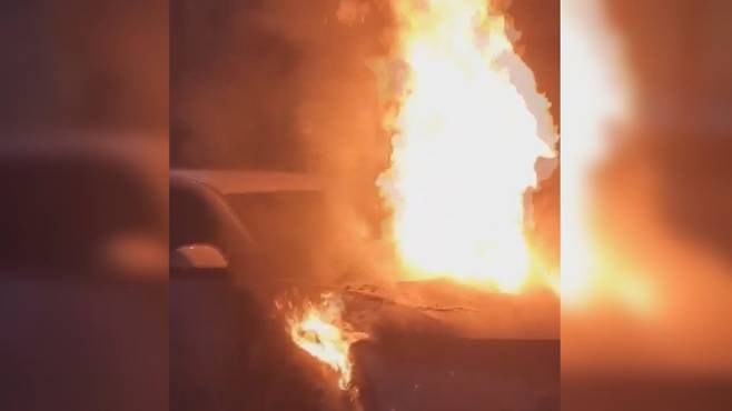 전기차 화재 현장 자료사진.