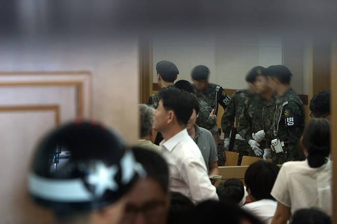 2014년 고 윤 일병 사건 당시 군사법원 법정. ⓒ시사IN 신선영