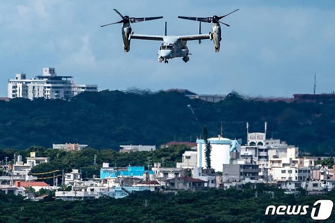 주일미군 CV-22 '오스프리' 수송기. ⓒ AFP=뉴스1