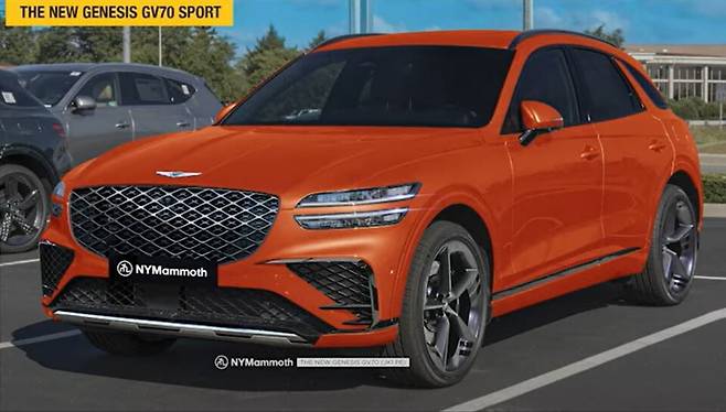 제네시스 'GV70 스포츠 페이스리프트' 예상도 (출처 : 뉴욕맘모스)