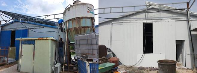 동탄농장 단·차열 페인트 시공 전후 사진 / 출처=이유씨엔씨