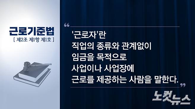 근로기준법 제2조 제1항 제1호 근로자의 정의. 그래픽 박미진