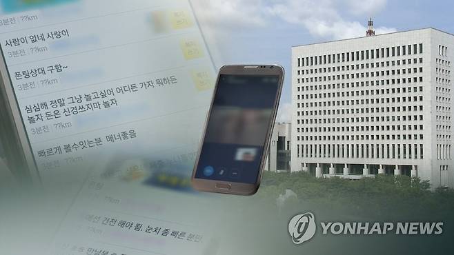 몸캠피싱 급증(CG) [연합뉴스TV 제공]