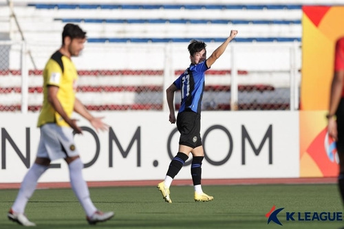 기뻐하는 박승호 [한국프로축구연맹 제공. 재판매 및 DB금지]