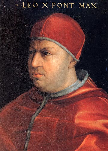 교황 레오 10세 초상화.