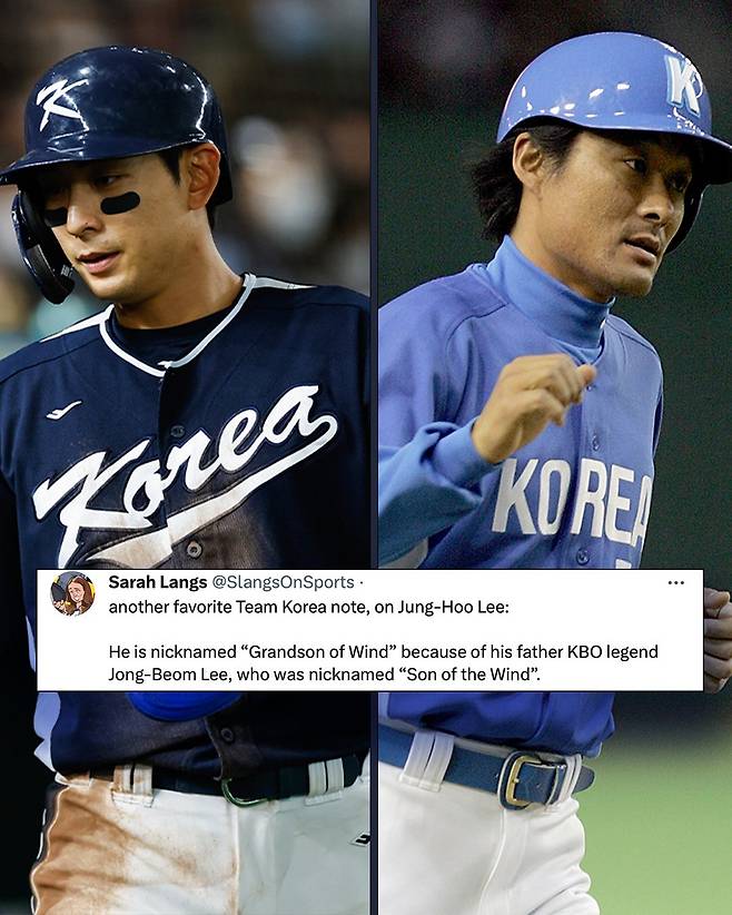 이정후와 아버지 이종범을 바람의 손자 및 아들로 소개하고 있는 메이저리그 홈페이지. 사진=MLB.com 캡처