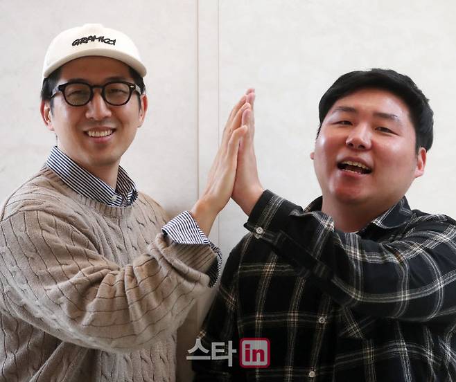 하무성 PD(왼쪽)와 노광수 작가(사진=이데일리 김태형 기자)