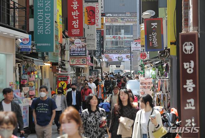 [서울=뉴시스] 서울 시내 한 식당가. (사진=뉴시스 DB). photo@newsis.com