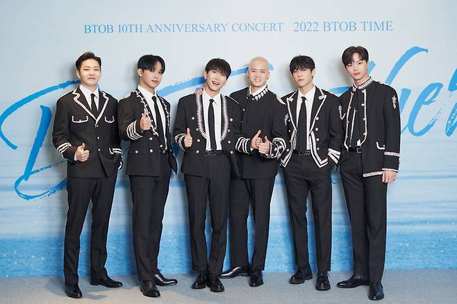 그룹 비투비 10주년 기념 콘서트 ‘2022 비투비 타임 비 투게더’ 개최 기념 기자간담회. 큐브엔터테인먼트 제공