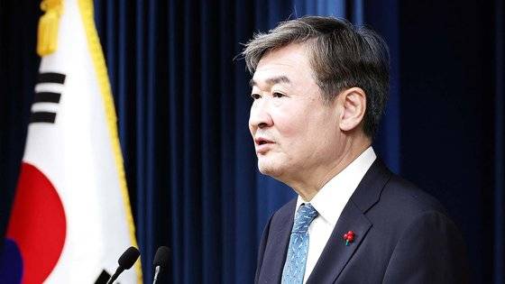 국가정보원장 후보자로 지명된 조태용 국가안보실장이 19일 서울 용산 대통령실 청사에서 내정 소감을 말하고 있다. 연합뉴스