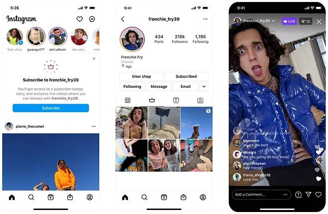 인스타그램 구독. 사진=메타 제공