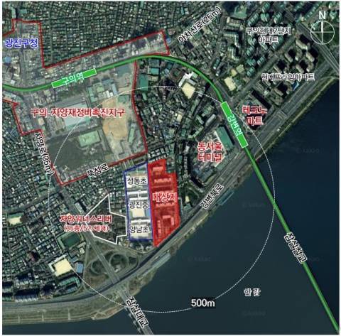 광진구 자양동 자양한양아파트 위치도 / 서울시 제공