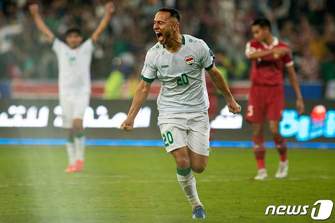 이라크 축구대표팀 경기 모습 ⓒ AFP=뉴스1