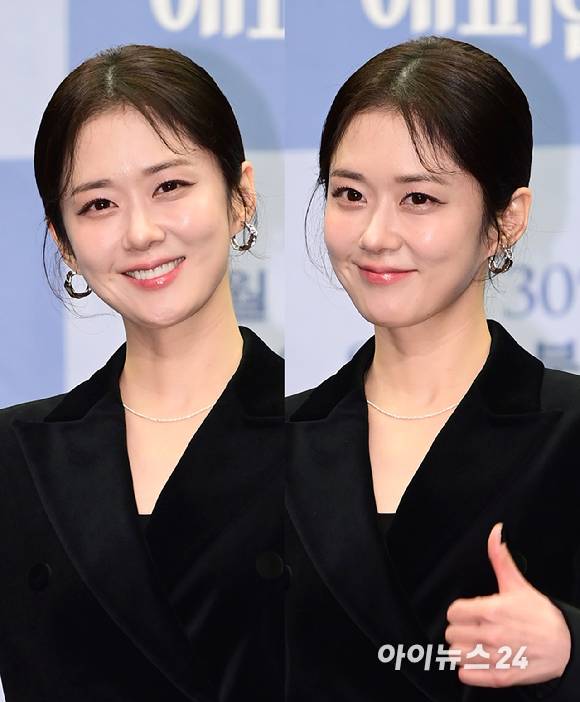 '오밀조밀 인형 미모 여전하네' 배우 장나라가 21일 오전 서울 상암동 스탠포드 호텔에서 진행된 TV CHOSUN 주말미니시리즈 '나의 해피엔드' 제작발표회에 참석하고 있다. [사진=정소희 기자]